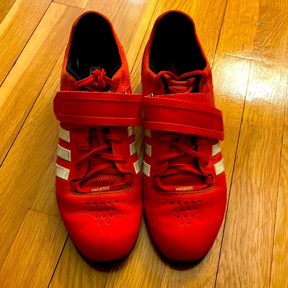 Awesome red Adidas “Adipower” lifters. Men’s size 10.5. #lifters #crossfit